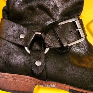 Black knee high boots